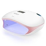 SUNUV UV Lampe für Nägel,SUN4S 48W LED Lampe for Gel Nail Nagellack mit 4 Timer LCD Display Infrarot Sensor und Double-Speed Curing (Rosa)*