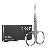 Eico Nagelschere - Scharfe Nagelschere mit Mikroverzahnung und gebogener Schneide - Für Fingernägel - auch Linkshänder geeignet