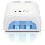 NailStar™ Professionelle UV Nagellampe mit 36 Watt - Nageltrockner für Gel Nägel mit 120 und 180 Sekunden Timer - Inkl. 4 x 9W UV Lampen - Kompatibel mit Shellac