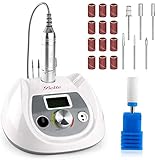 Belle Elektrisch Nagelfeilen, Professionelles Gelnägel Nagelfräser 30000 U/Min Einstellbarer Geschwindigkeit, Nagelpflege Fräser Set mit Fußpedal und LCD Bildschirm, für Nagelstudio Zuhause*