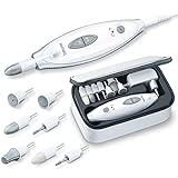 Beurer MP 41 Maniküre-/ Pediküre-Set, elektrische Nagelfeile mit 7 Aufsätzen, helles LED Licht, für gepflegte Nägel, mit Aufbewahrungstasche