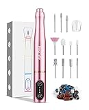 Nagelfräser, Heartyfly Maniküre/Pediküre Set, USB Wiederaufladbare Fräser/Nagelfeilen für gelnägel, 20000u/Min 3 Geschwindigkeitsstufen einstellbar für Acrylnägel Kallus Nagelhaut