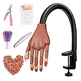 Übungshände/finger für Acrylnägel Übungshand Nageldesign Nageltraining Übungshand-Set Nageltips für Gelnägel Nagelfeilen und Clipper für Maniküre-Versorgung